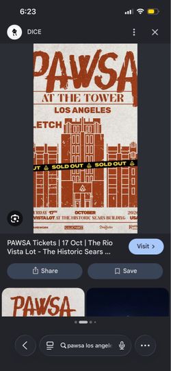 Selling my Pawsa ticket