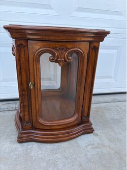 Lighted antique curio Table