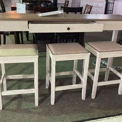 Brand New | Ashley Dining Room Set | Skempton Counter Height Dining Table And Chairs & Bar Stools @ Next-day Delivery 🚚