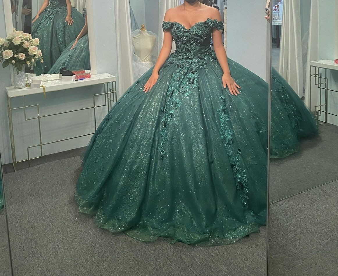 Emerald Green quinceanera Dress