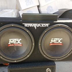 12" MTX SUBS WITH AMP