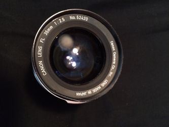 Canon Lens FL 35mm 1 : 2.5 manual lens