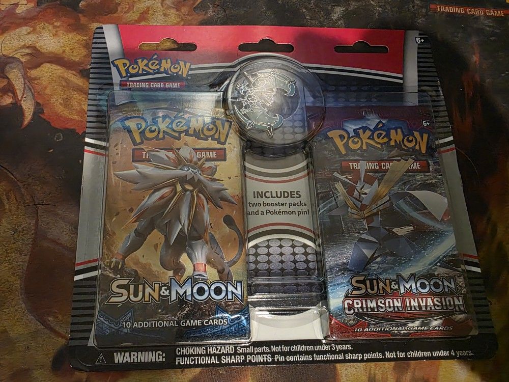 Pokémon TCG  Sun & Moon / Crimson Invasion Pin Pack Factory Sealed