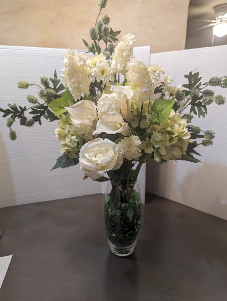 Lovely White Artificial Flower Bouquet