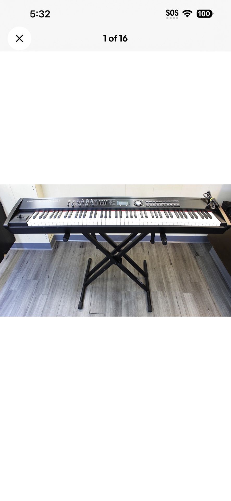 Roland RD-700GX Digital Stage Piano, 88-Key Fully Weighted w/Quik Lok Stand