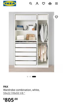 IKEA Pax White Wooden Storage Drawer Box