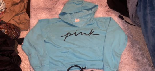 Pink/ vs crop top hoodie