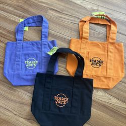 Trader Joes Halloween Mini Tote Bags - Set Of 3