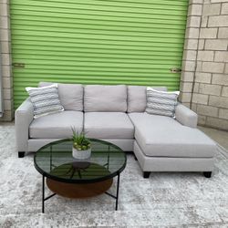 *Free Delivery* Gray Sectional Couch Sofa Reversible Chaise