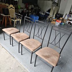 Lot 4  Metallic Chairs 