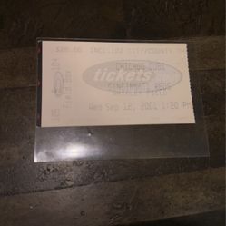 HISTORIC Cubs Ticket: 9/12/2001 The Day After 9/11