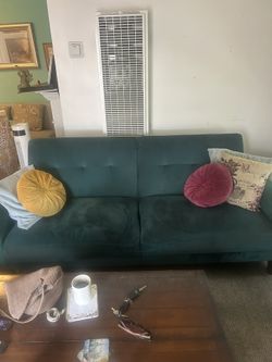 Green  Velvet  Sofa