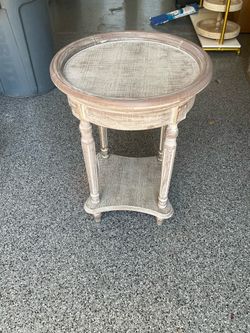 Light wood accent table