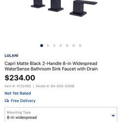 Brand New  Black Faucet For 155 