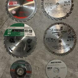 4 Discos De Sierra Nuevos Y Dos Discos Nuevos De Grinder 41/2 Para Metal 