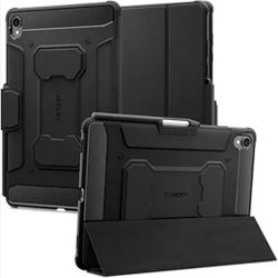 Galaxy Tab S11 Case (2025), Rugged Armor Pro Protective Tri-Fold Cover with Built-in S Pen Holder, Shock-Absorbing Carbon Fiber Design, 11 