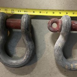 Two Heavy Equipment Shackles 