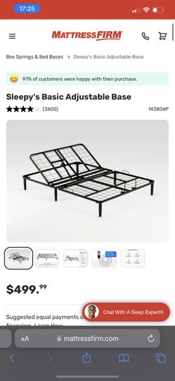 Sleepys By Sealy Adjustable Base Bedframe King Brand New