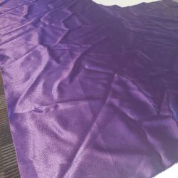 Royal Purple Satin Fabric Remnants