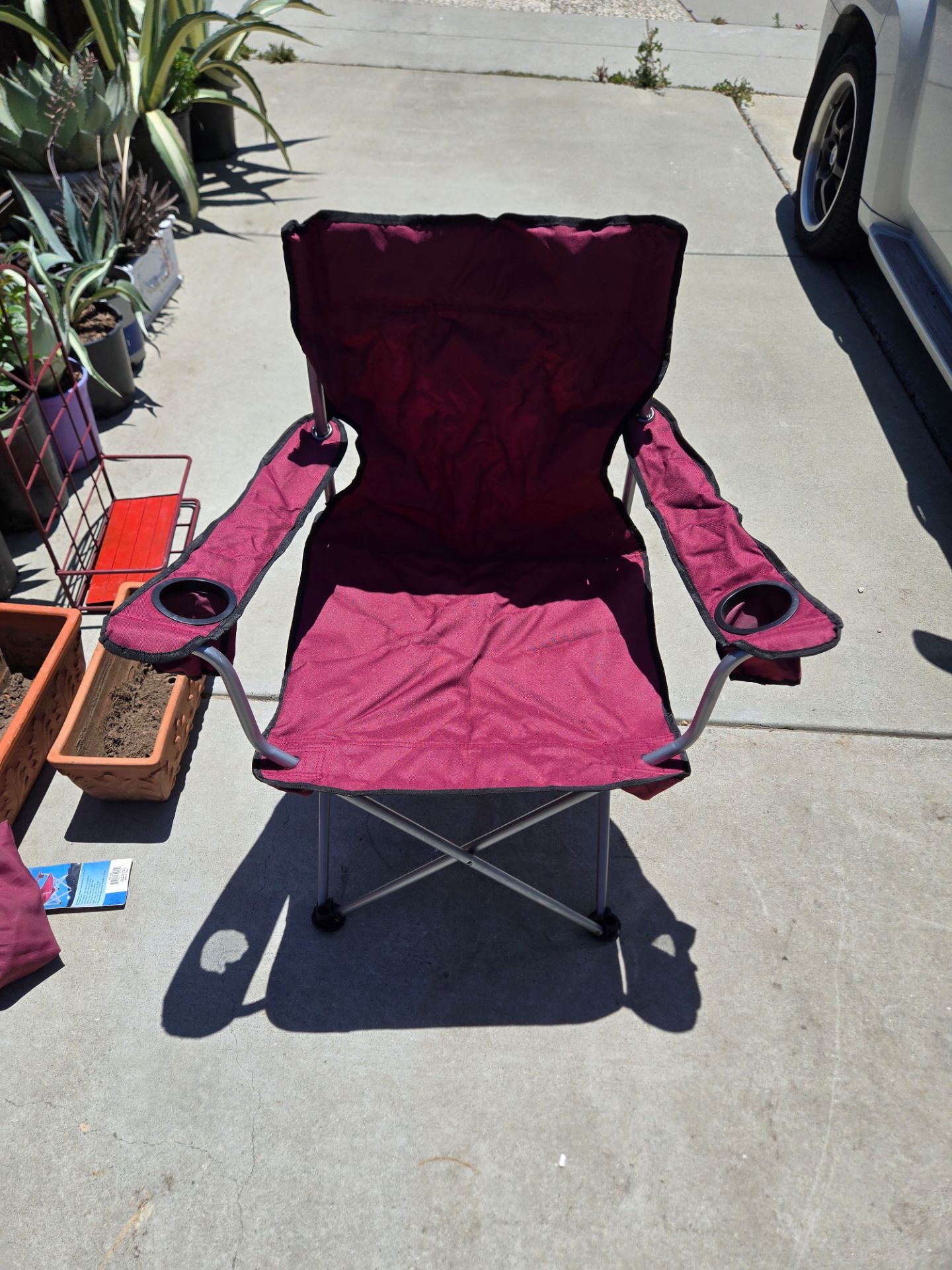 Maroon Folding Chair