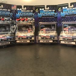 Muscle Machines 1:64 Scale Diecast Metal Collectible Cars. New Unopened.