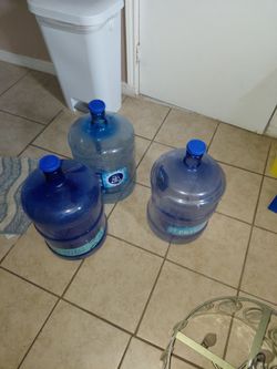 5 gals water bottles empty $5 each