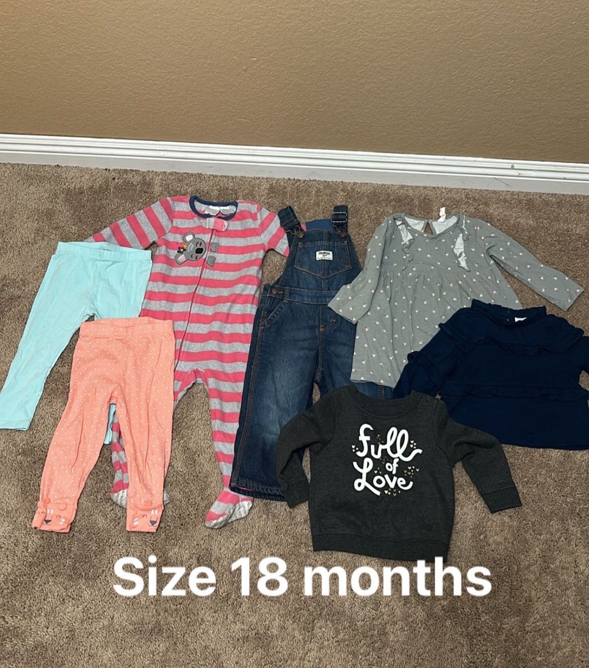 Toddler Girl Infant variety Bundle Lot Size 18 Months