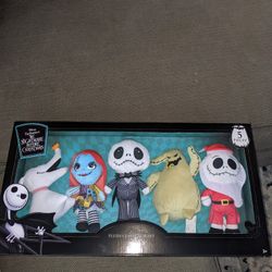 Disney Tim Burton's The Nightmare Before Christmas 5 pc Plush Collector Set New