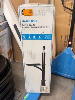 P-a Hamilton steel mailbox post blk