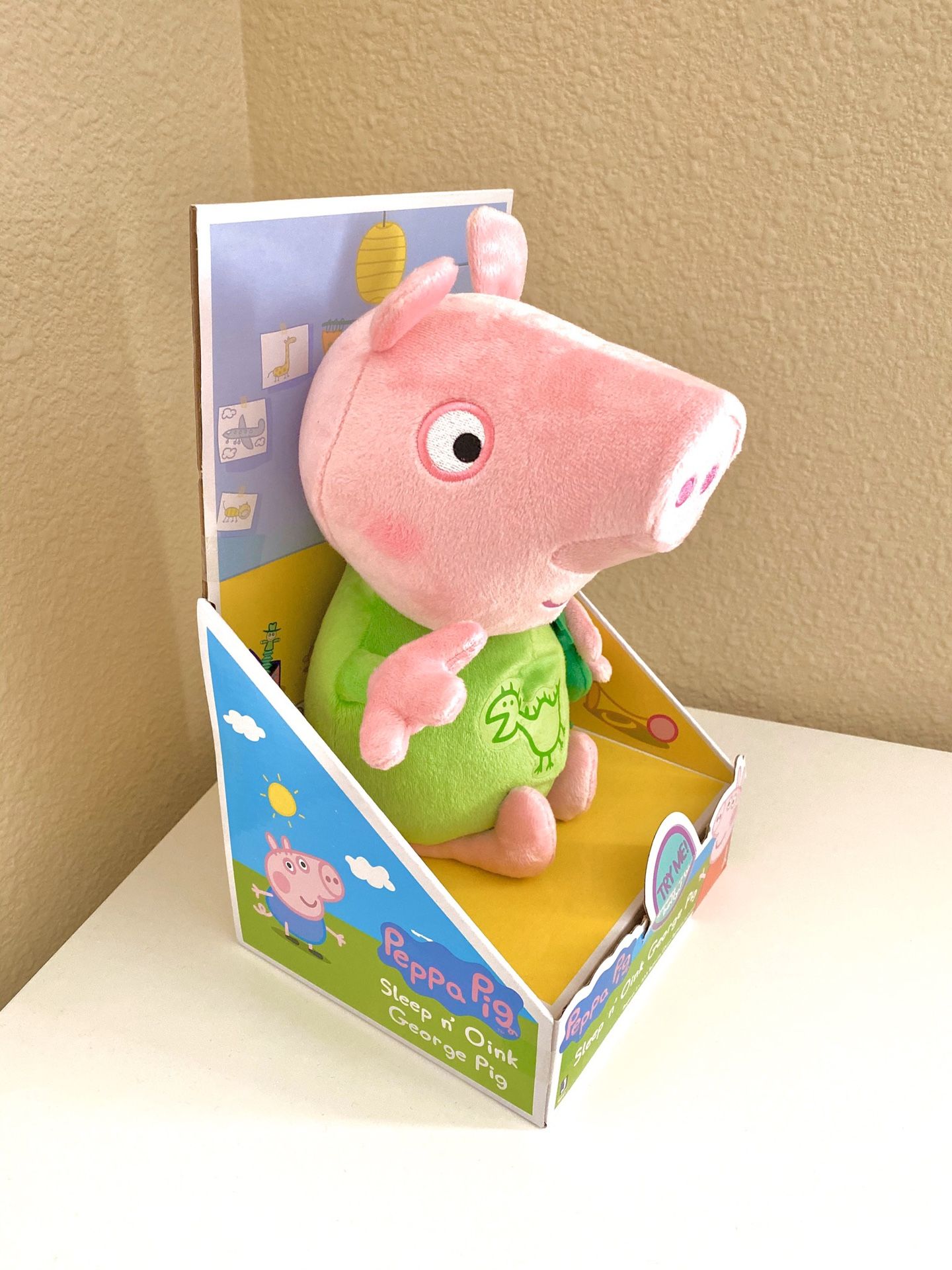 Peppa Pig Slumber N' Oink George Plush Toy w/ Lullaby Song- Perfect Gift for Kids