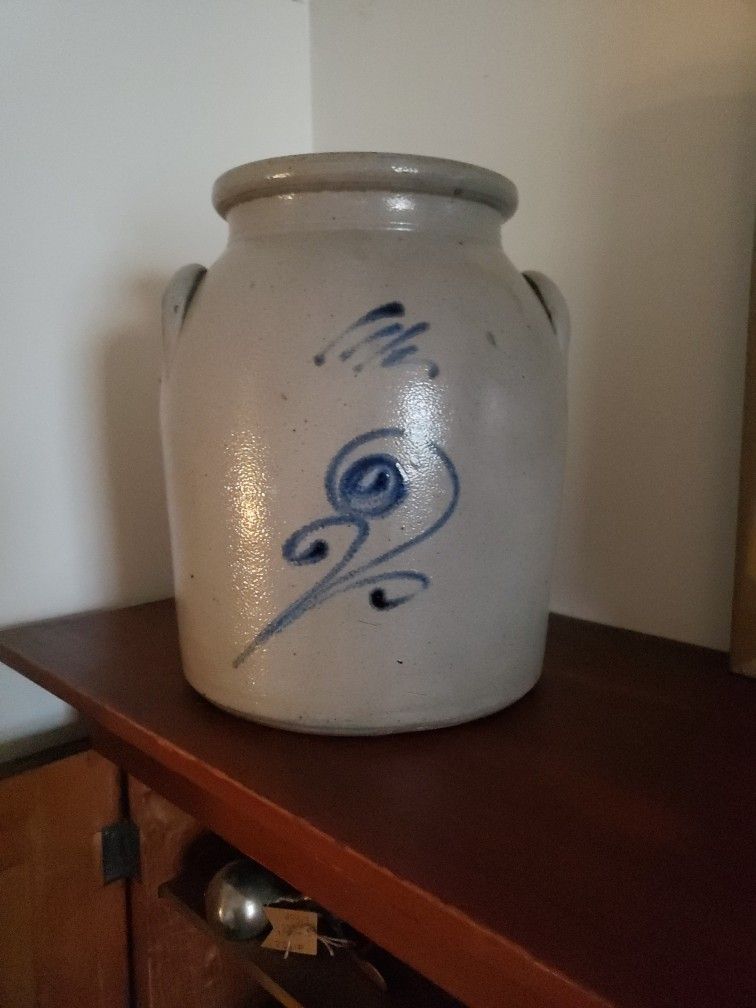 Antique Primitive Farmhouse Stoneware Crock