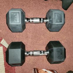 25 Pound Dumbell Hex