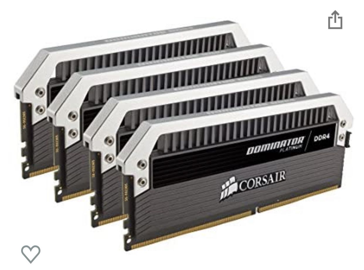 CORSAIR DOMINATOR PLATINUM 64GB (4x16GB) DDR4 3000MHz Desktop Memory