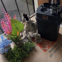 $15   305 Fluval Canister Filter and a few decor items.