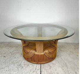 Glass Coffee Table, Side Table and Lamp