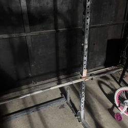 Squat Rack And Bar