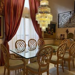 Gorgeous Dining Room Table With 8 Chairs & Buffet 