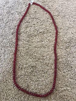Red bead necklace