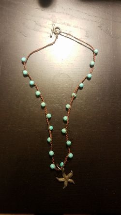 Turquoise sea star necklace