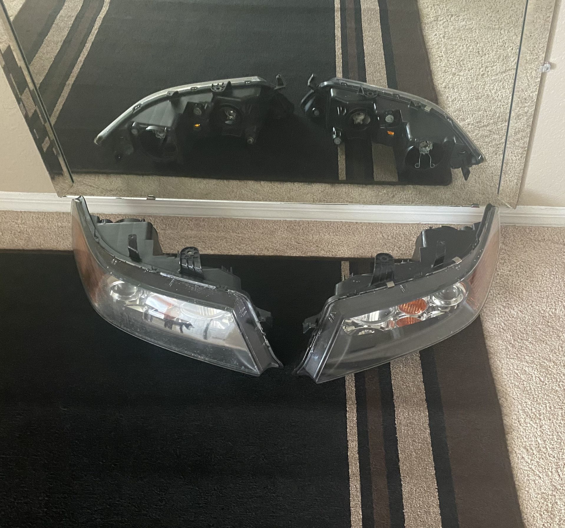 TSX HEADLIGHTS ACURA FOCOS 2004-2008 OEM ORIGINALES LUCES