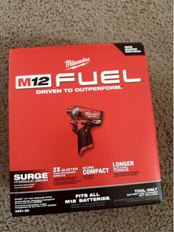 Milwaukee M12 FUEL Surge Cordless 1/4in. Hex Hydraulic Driver, Tool Only, Model# 2551-20