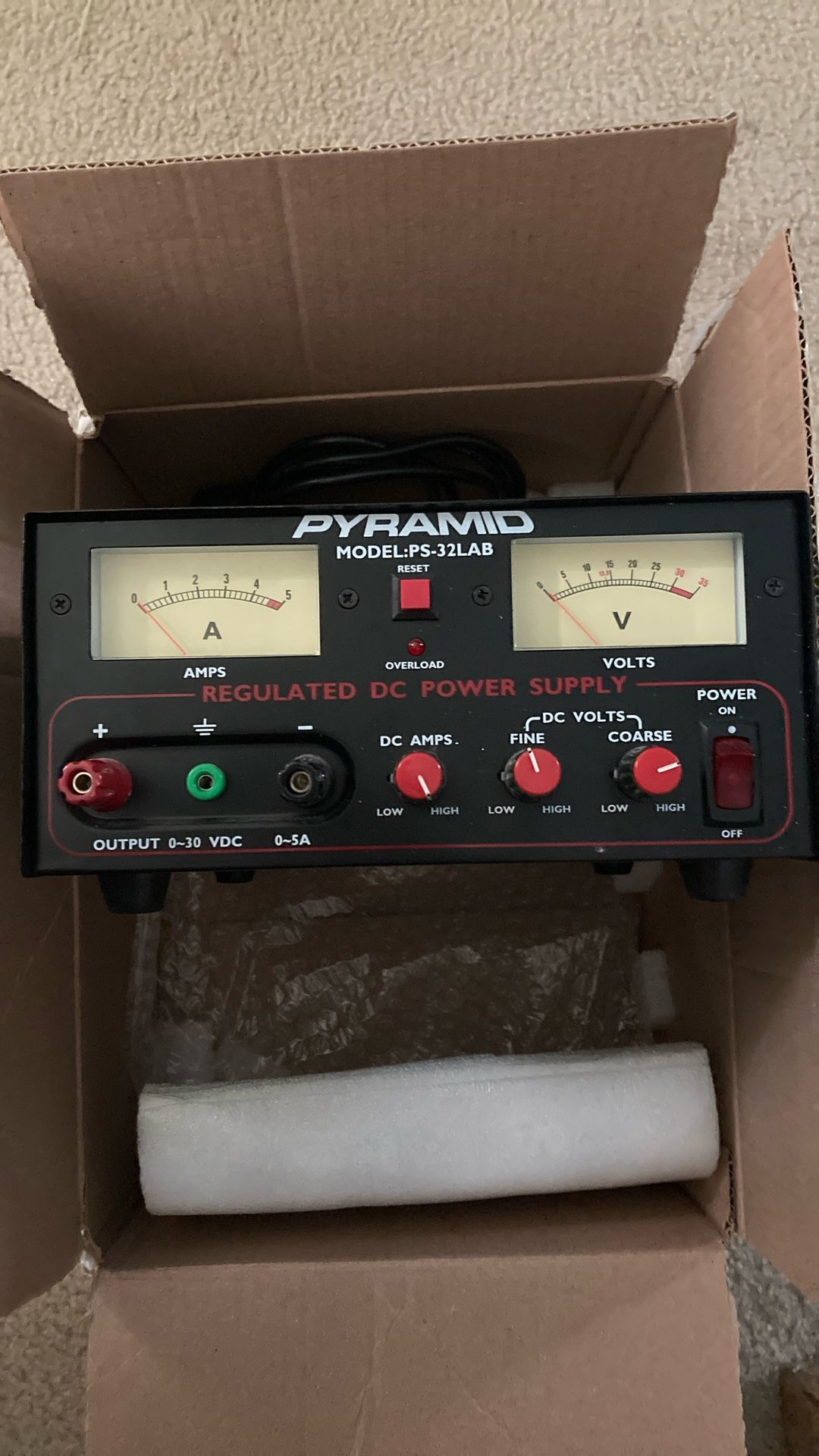 DC Power Supply With Overload Protection
