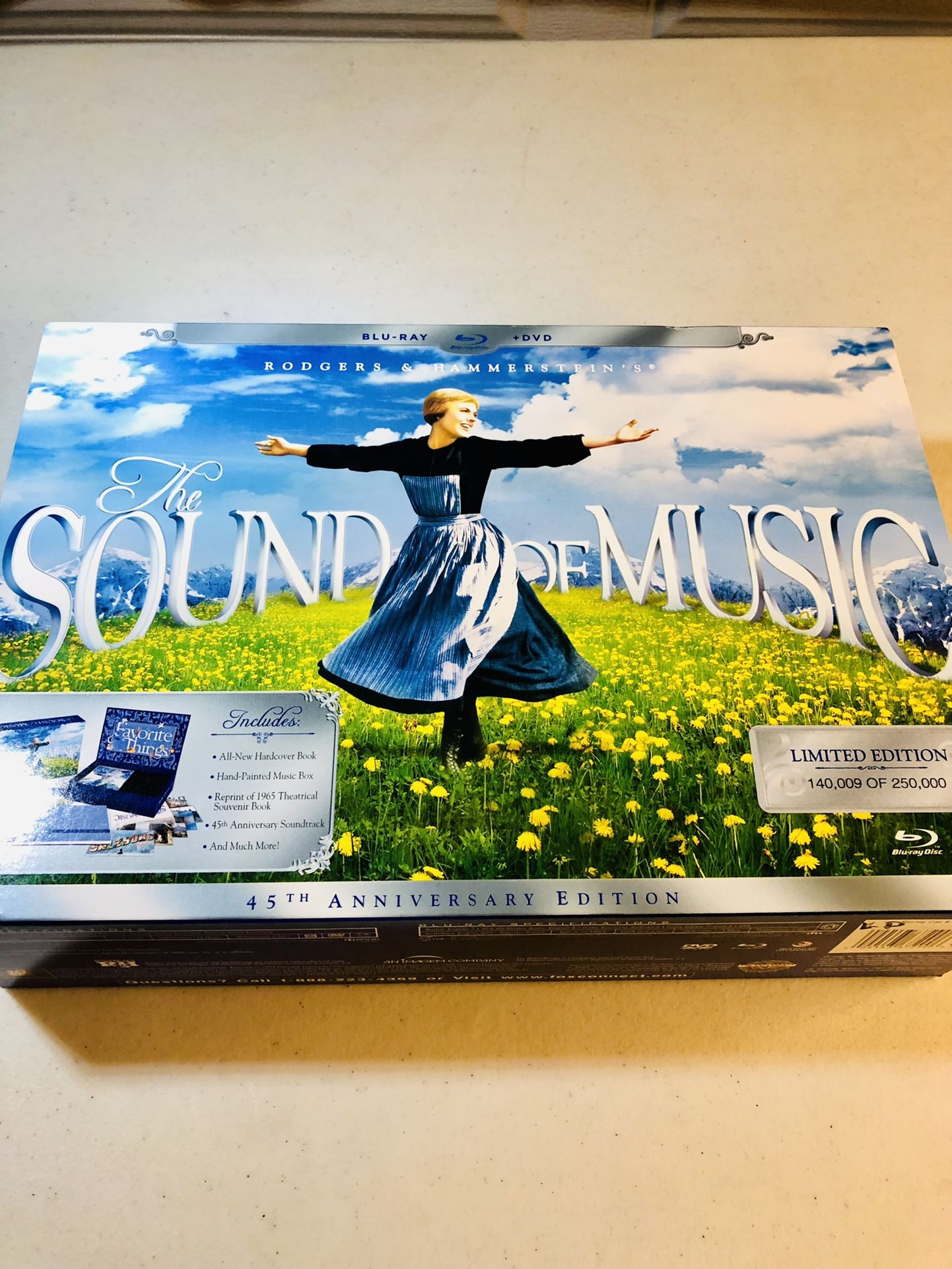The Sound Of Music 45th Anniversary Collection Blu-ray DVD Music Cd 3 Disc Book