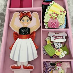 Melissa & Doug Deluxe Nina Ballerina Magnetic Dress-Up Wooden Doll