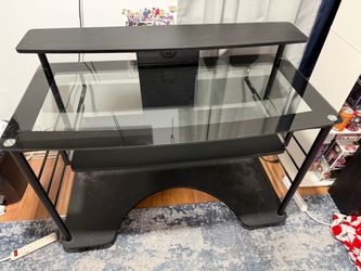 Workstation Glass Rolling Study Desk