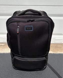 J World New York Business Rolling Backpack - Carry-On Travel Bag (Black)