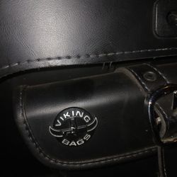 Universal Leather Viking Saddle Bags With Key