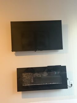 Tv and electric fire place