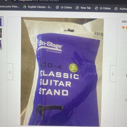 On Stage XCG4 Tripod Guitar Stand Black New 