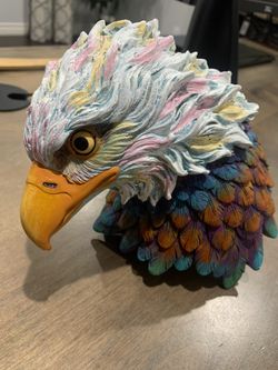 Ebros gift wild & free colorful American bald eagle bust figurine new